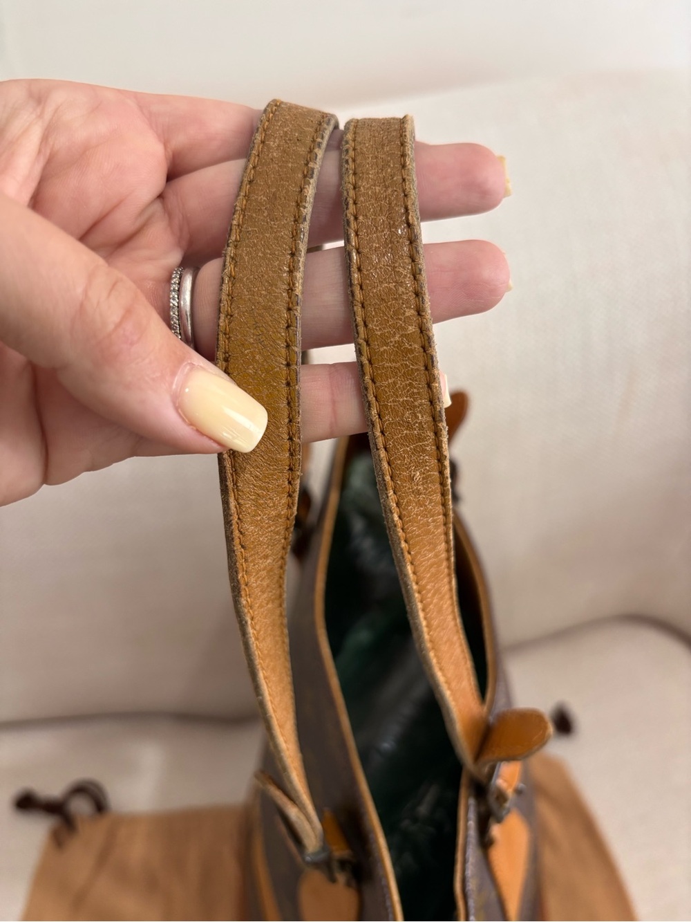 Authentic Louis Vuitton Bucket GM 1970s monogram vintage bag - Picture 3 of 14